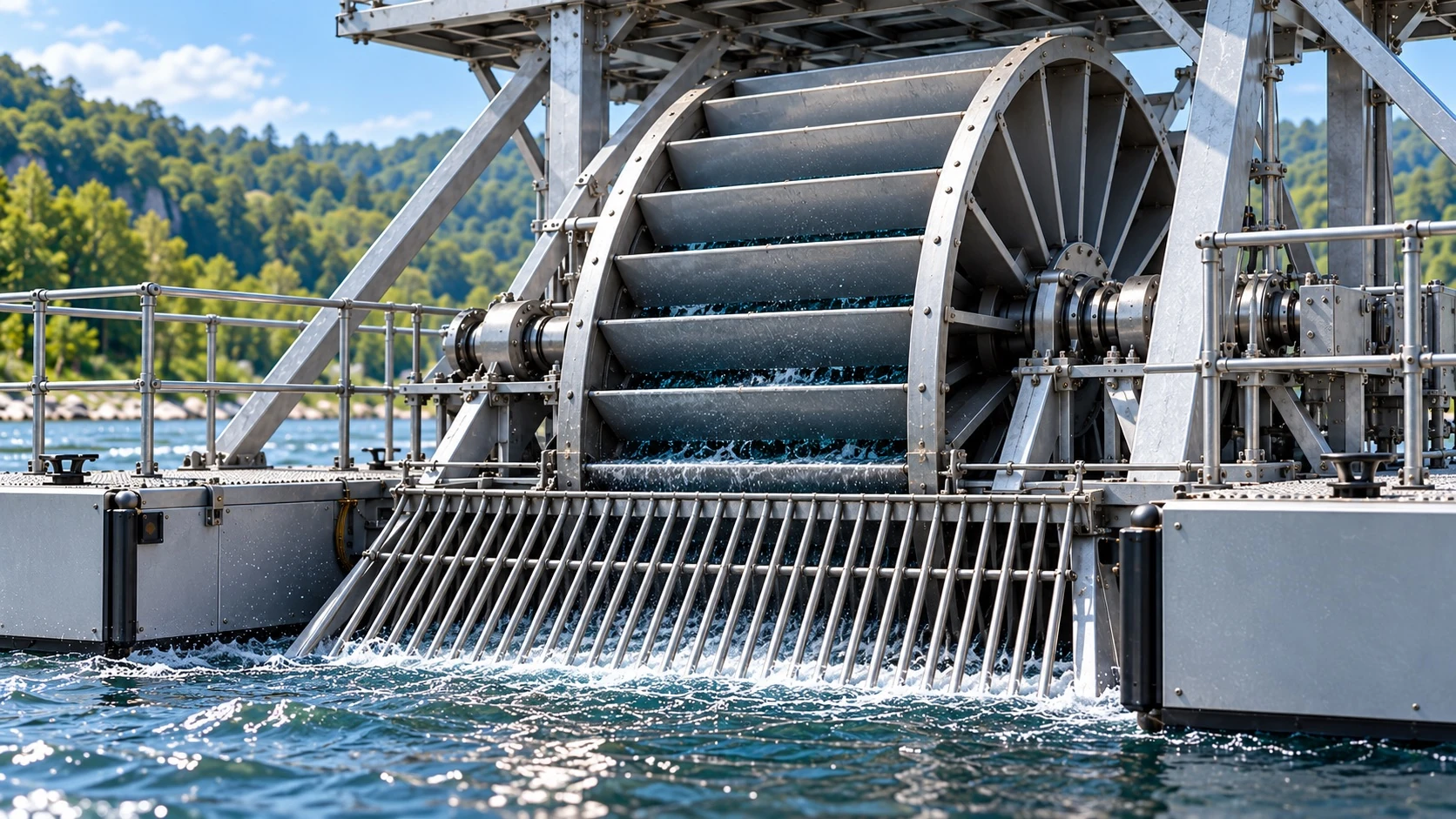MARC active water wheel and Superstructure Platform